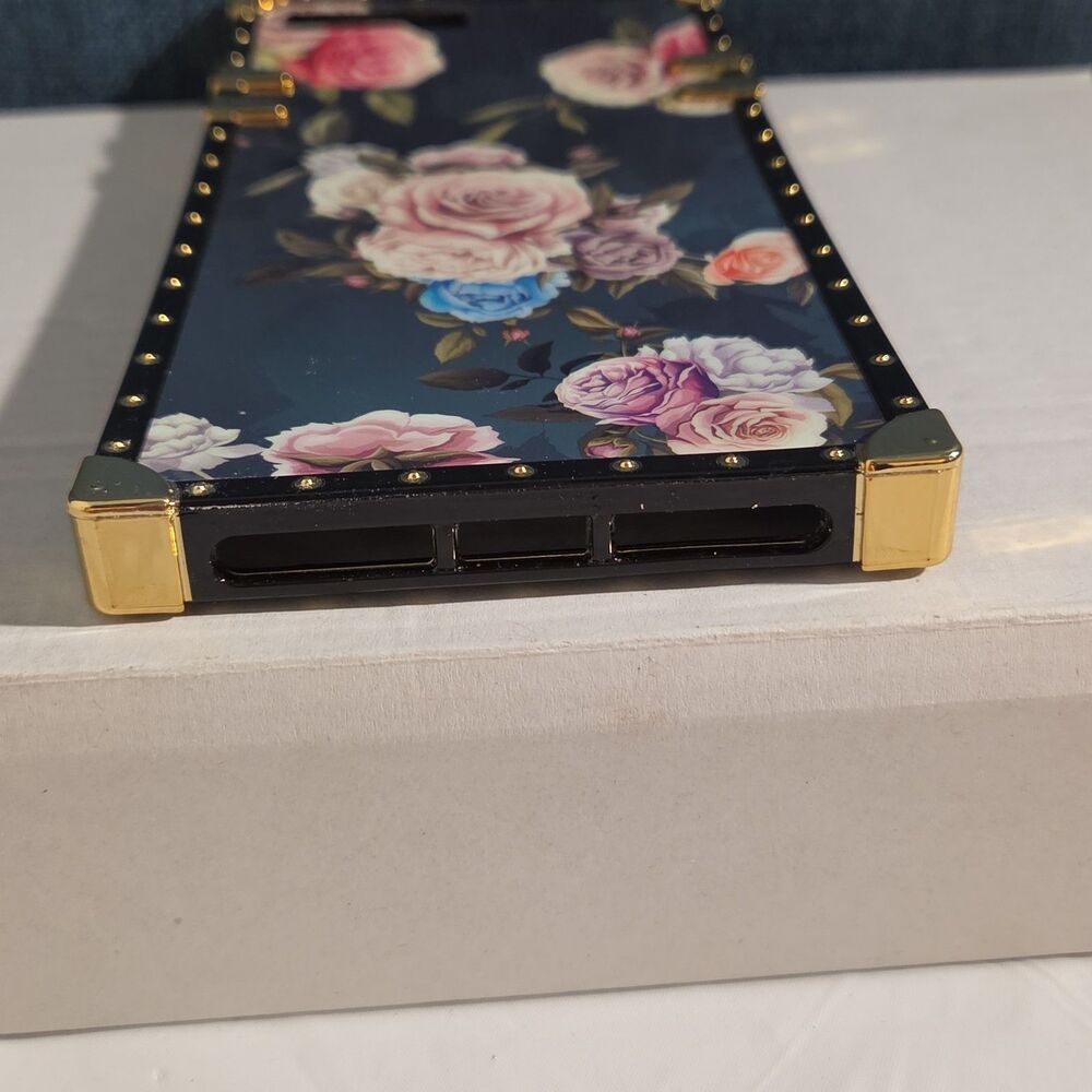 Luxury Trunk Rose Phone Case Gold Rivet Retro Cover - Picture 13 of 16
